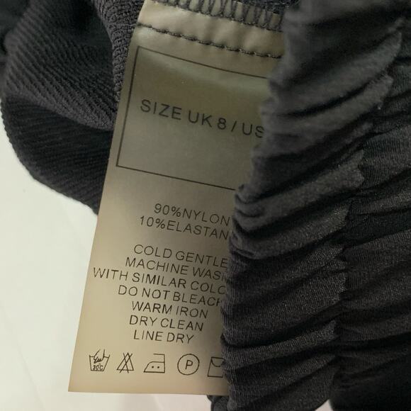 Maniere De Voir 4 Womens Reflective Piped Cargo Pants Black Modern - Picture 10 of 10